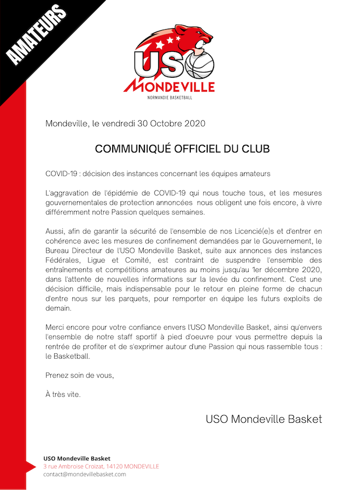 Communiqué officiel amateur 