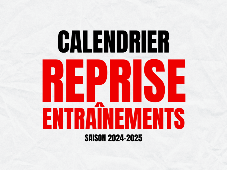 Calendrier de reprise des entraînements